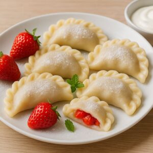Pierogi z truskawkami – 400 g