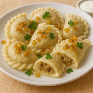 Pierogi z kapustą i pieczarkami – 400 g