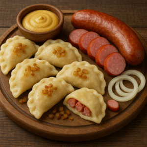 Pierogi z kiełbasą i cebulą – 1000 g